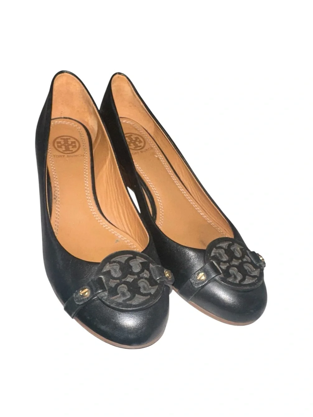 Tory Burch Mini Miller Wedge Slip-On Pump Black Women’s Size 6.5